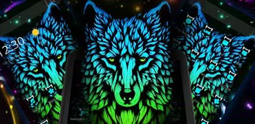 Blue Dark Wild Wolf Theme