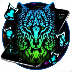 Blue Dark Wild Wolf Theme アプリダウンロード