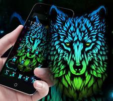 Blue Dark Wild Wolf Theme screenshot 3