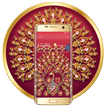 Sparkling Golden Peacock Launcher Theme