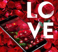 Blooming Red Rose Love Theme capture d'écran 1