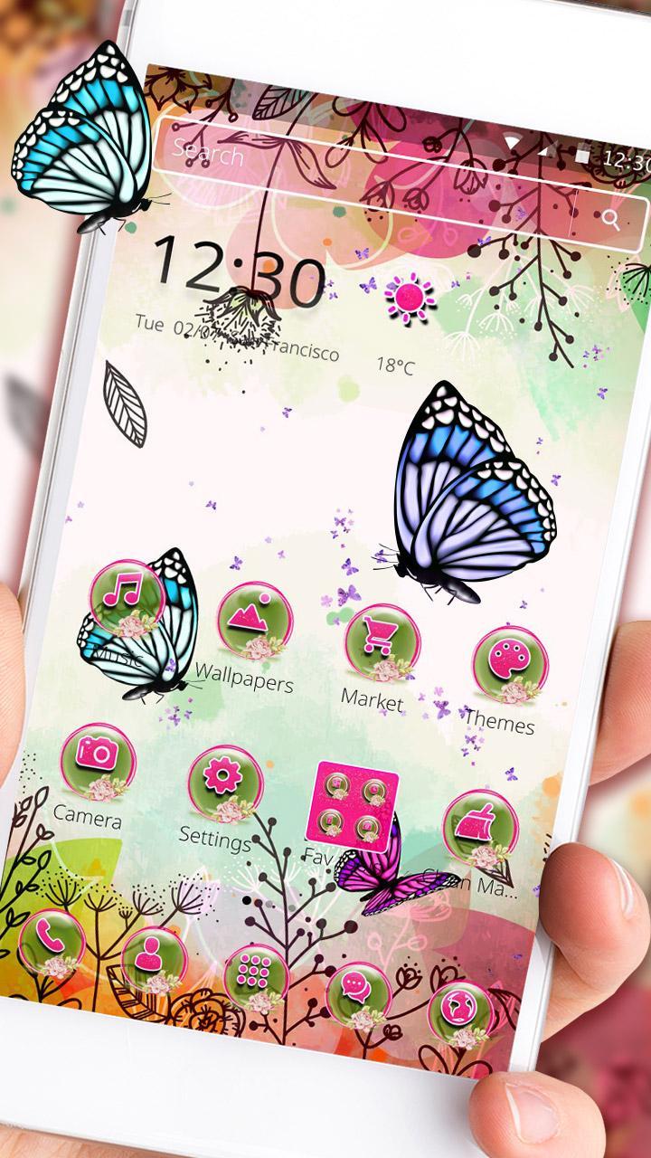 Butterfly Flower Garden 2d Theme For Android Apk Download