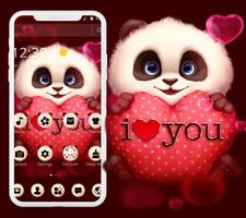 Fluffy Panda Lover الملصق