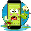 Big Eyes Green Cartoon Frog Theme APK