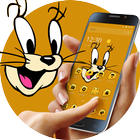 Cute Brown Smart Mouse Theme icône