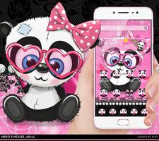 Pink Baby Panda Theme Affiche