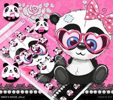 Pink Baby Panda Theme capture d'écran 1