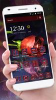 3D Red Rose Theme পোস্টার