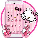 Hello Princess Kitty Pink Cute Cartoon Theme APK