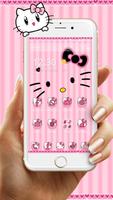 Hello Princess Kitty Pink Cute Cartoon Theme 截图 1