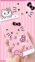 Hello Princess Kitty Pink Cute Cartoon Theme 截图 2