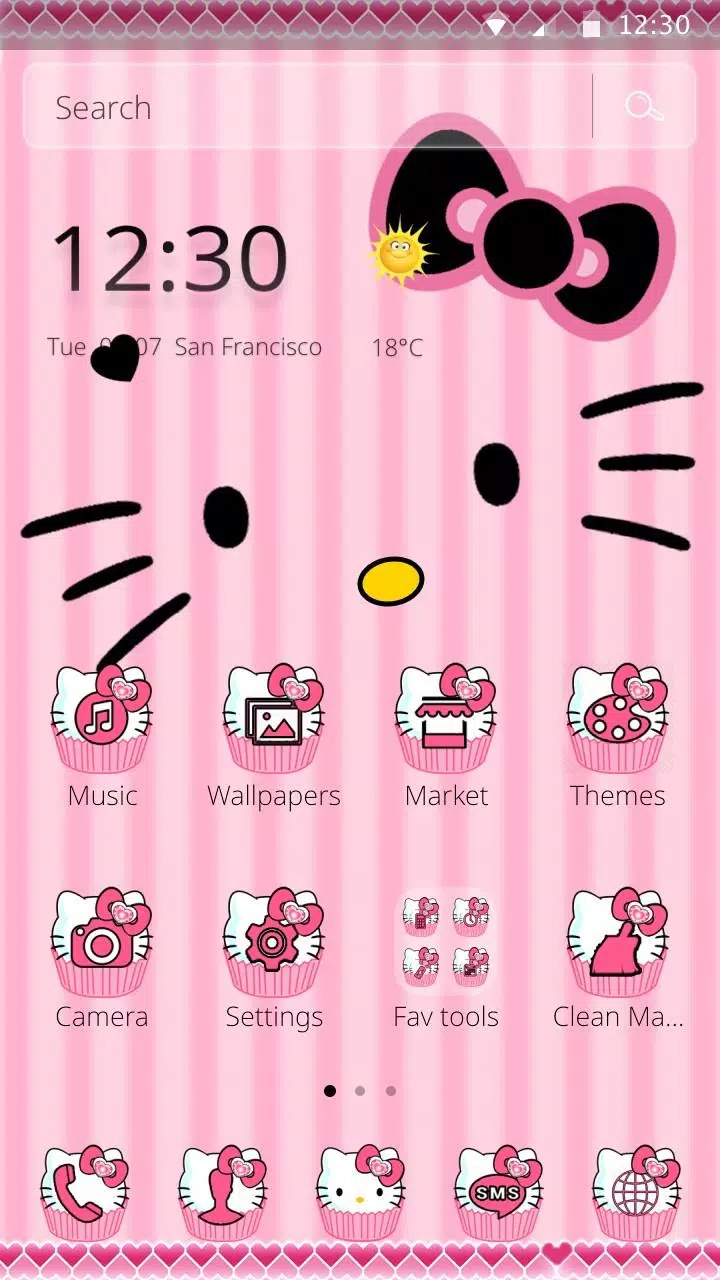 Hello Princess Kitty Pink Cute Cartoon Theme APK pour Android Télécharger Hello Princess Kitty Pink Cute Cartoon Theme APK pour Android Télécharger