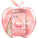 Pink Sparkling Crystal Apple Theme APK