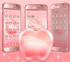 Pink Sparkling Crystal Apple Theme تصوير الشاشة 3