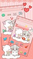 Pink Cute Kitty Lover Theme Plakat