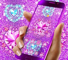 Pink Glitter Diamond Sparkling Theme تصوير الشاشة 2