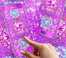 Pink Glitter Diamond Sparkling Theme imagem de tela 3