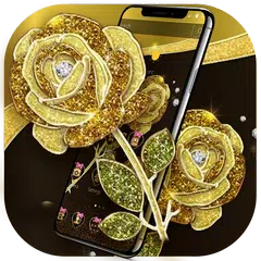 Gold Rose Luxury Black Business Theme APK download