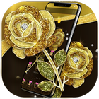 Gold Rose Luxury Black Business Theme icono