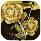 Gold Rose Luxury Black Business Theme أيقونة