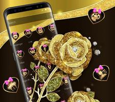 Gold Rose Luxury Black Business Theme imagem de tela 1
