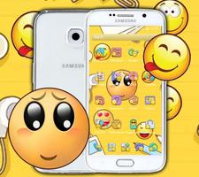 Emoji cute yellow face expression theme 截圖 1