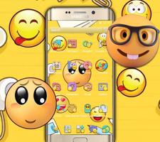 Emoji cute yellow face expression theme Screenshot 2