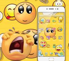 Emoji cute yellow face expression theme Screenshot 3