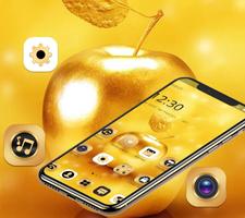 Gold Luxury Apple Theme For XS syot layar 1