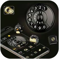 Black Business Delicate Telephone Theme APK download