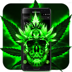 Green Weed Skull Theme ikona