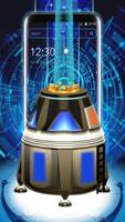 Neon Time Machine Theme captura de pantalla 1