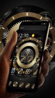 Golden Metallic Gears الملصق