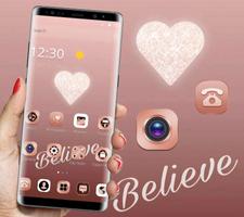Rose Gold Heart Theme 海报