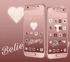 Rose Gold Heart Theme 截图 2