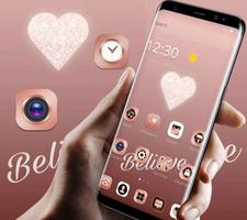 Rose Gold Heart Theme 截图 3