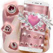 Rose Gold Heart Diamond Theme