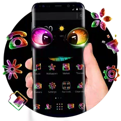 Cartoon Neon Cute Monster Theme APK download