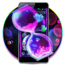 Neon Butterfly Clock theme APK