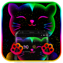 霓虹小貓輝光發射器主題 APK
