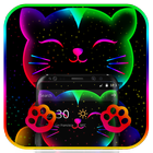 Thème Neon Kitty Glow Launcher icône