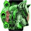 Green Wild Vivid Wolf Theme