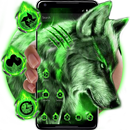 Green Wild Vivid Wolf Theme APK