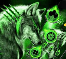Green Wild Vivid Wolf Theme 截圖 1