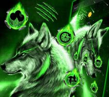 Green Wild Vivid Wolf Theme 截图 2