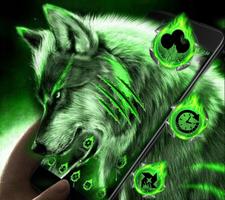 Green Wild Vivid Wolf Theme スクリーンショット 3