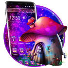Neon Purple Magical Mushroom Theme icône