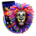 Neon Colorful Lion Theme