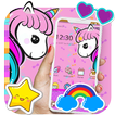 Cute Pink Cartoon Unicorn Theme