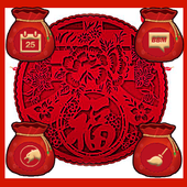 Red theme spring festiva icon